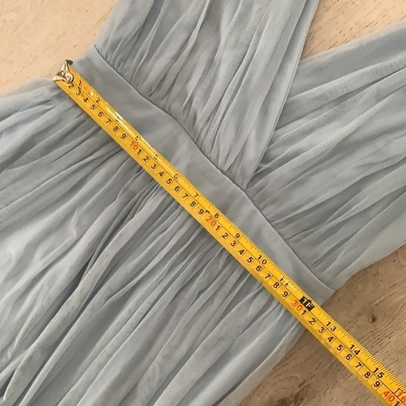 Lulu’s Blue Mesh Maxi Dress tulle size S - Picture 13 of 14